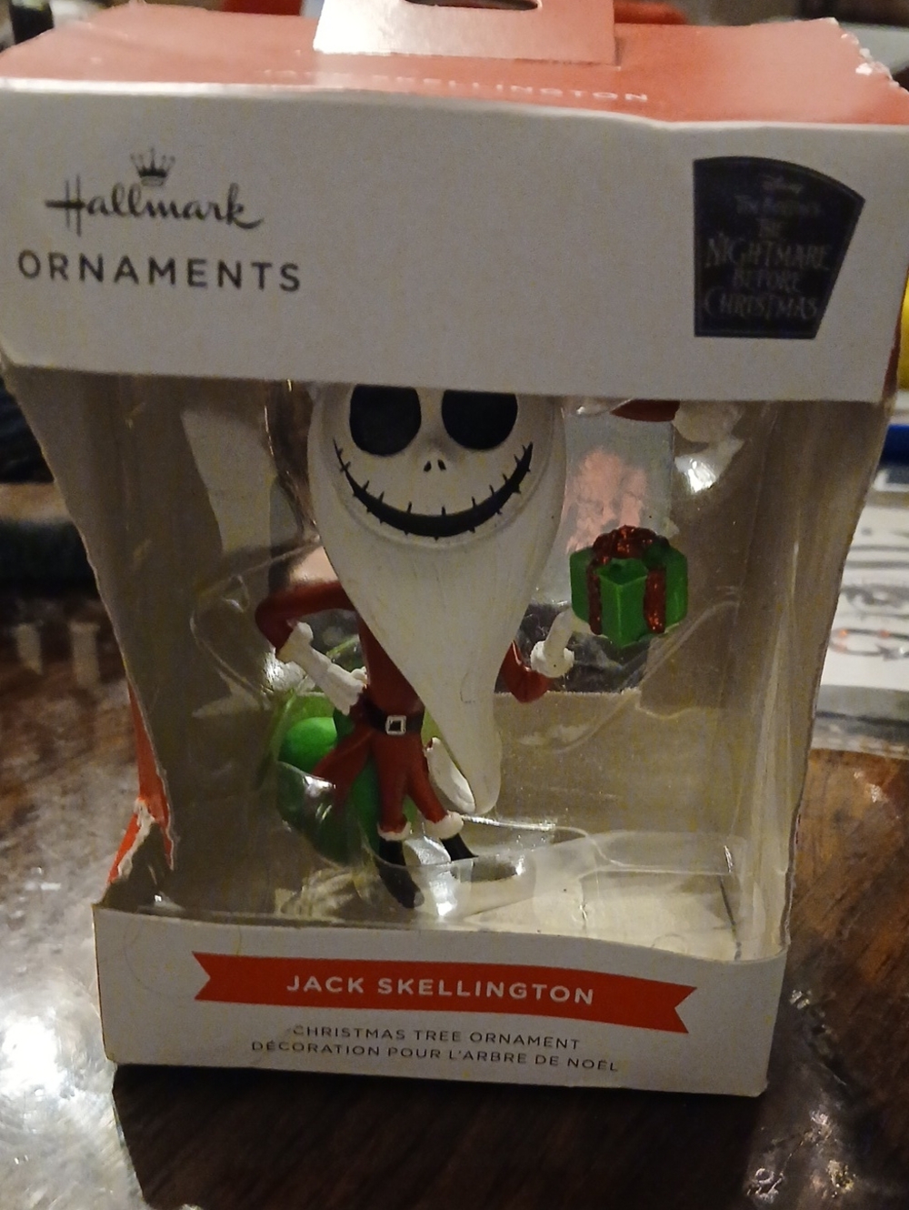 Hallmark Jack Skellington Ornament in Red, Green & White